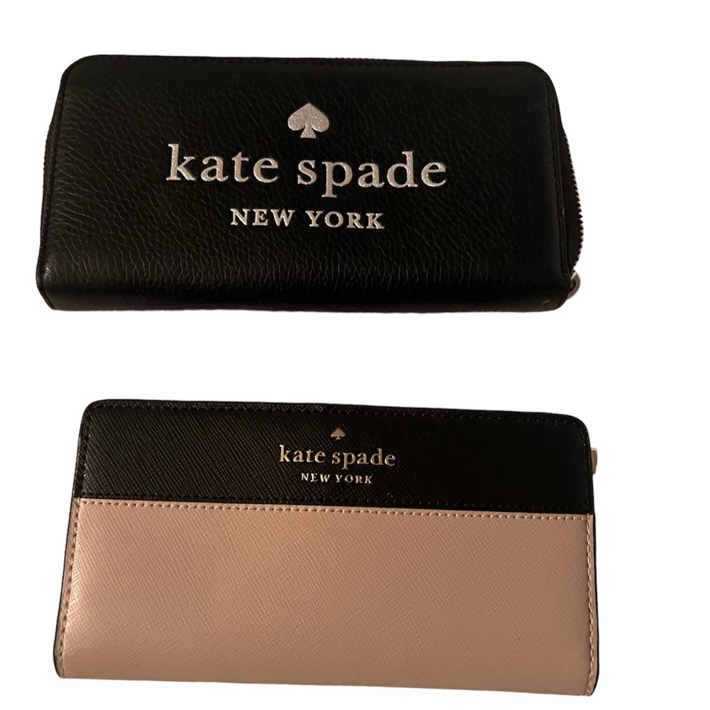 Ella Large Black Continental Wallet and Staci Large Slim Bifold Wallet